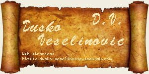 Duško Veselinović vizit kartica